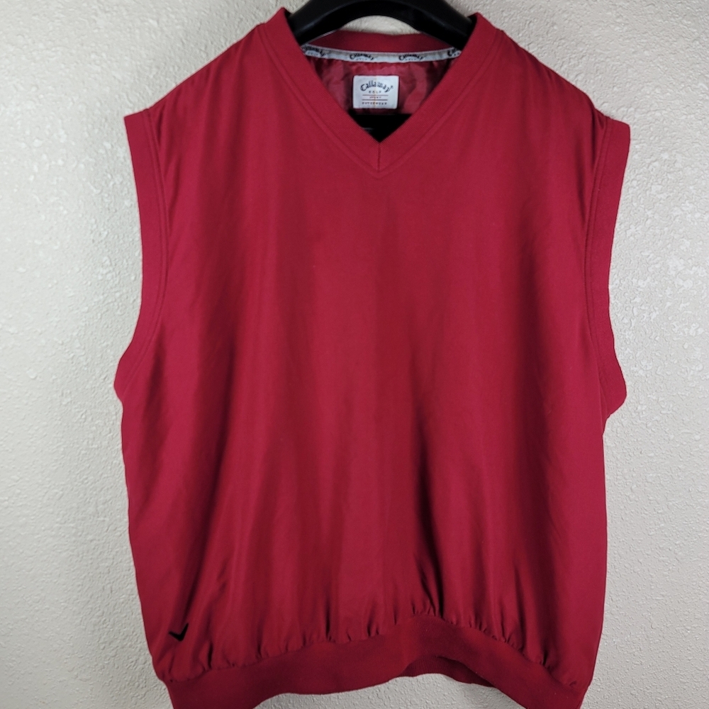 Callaway Golf Mens Brushed MicroFiber Vest Sz XL RedSome pilling